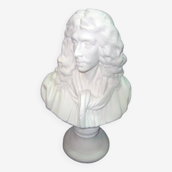 Molière par Houdon,H:41cm.staff(platre armé) article neuf Sculpture Statue Buste