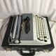 Former HJapy white metal writing machine - grey - vintage black malle