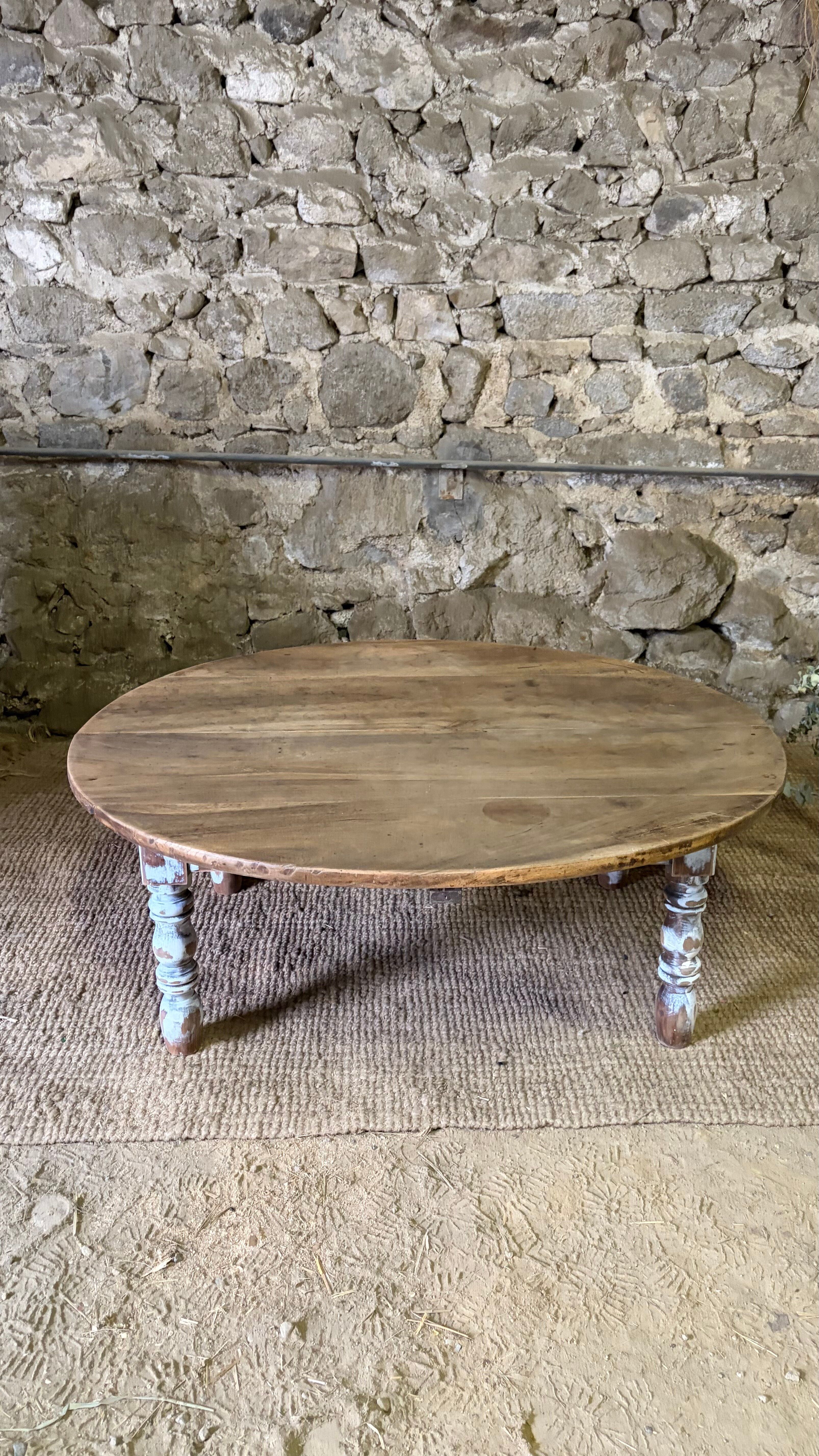 Table basse ovale bois