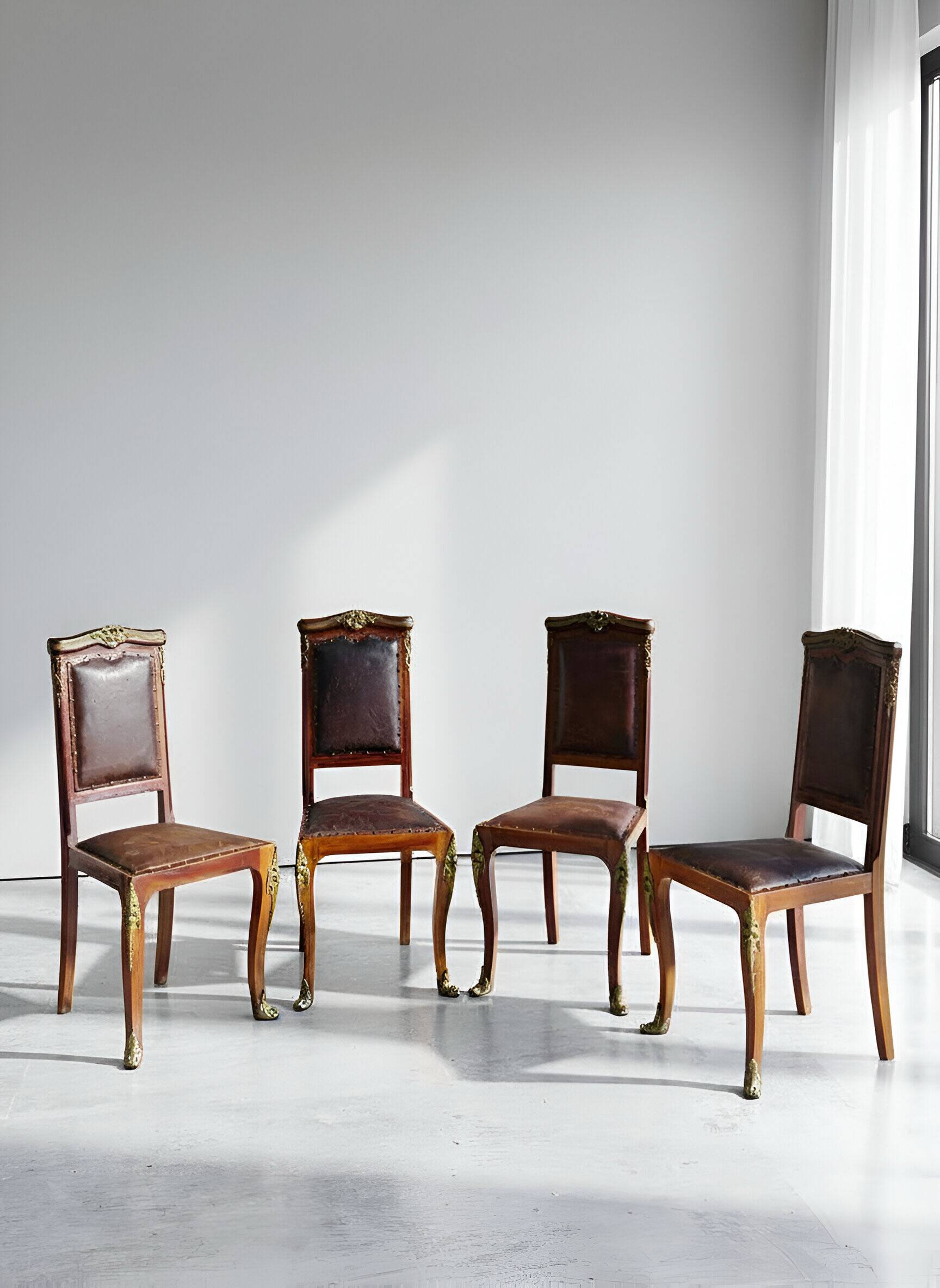 Italian art deco dining chairs 1920s