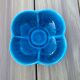 Turquoise crackled earthenware pocket bowl from Charolles