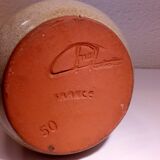 Bouteille en grès vernissé grise