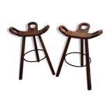 2 brutalist stools