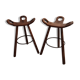 2 brutalist stools