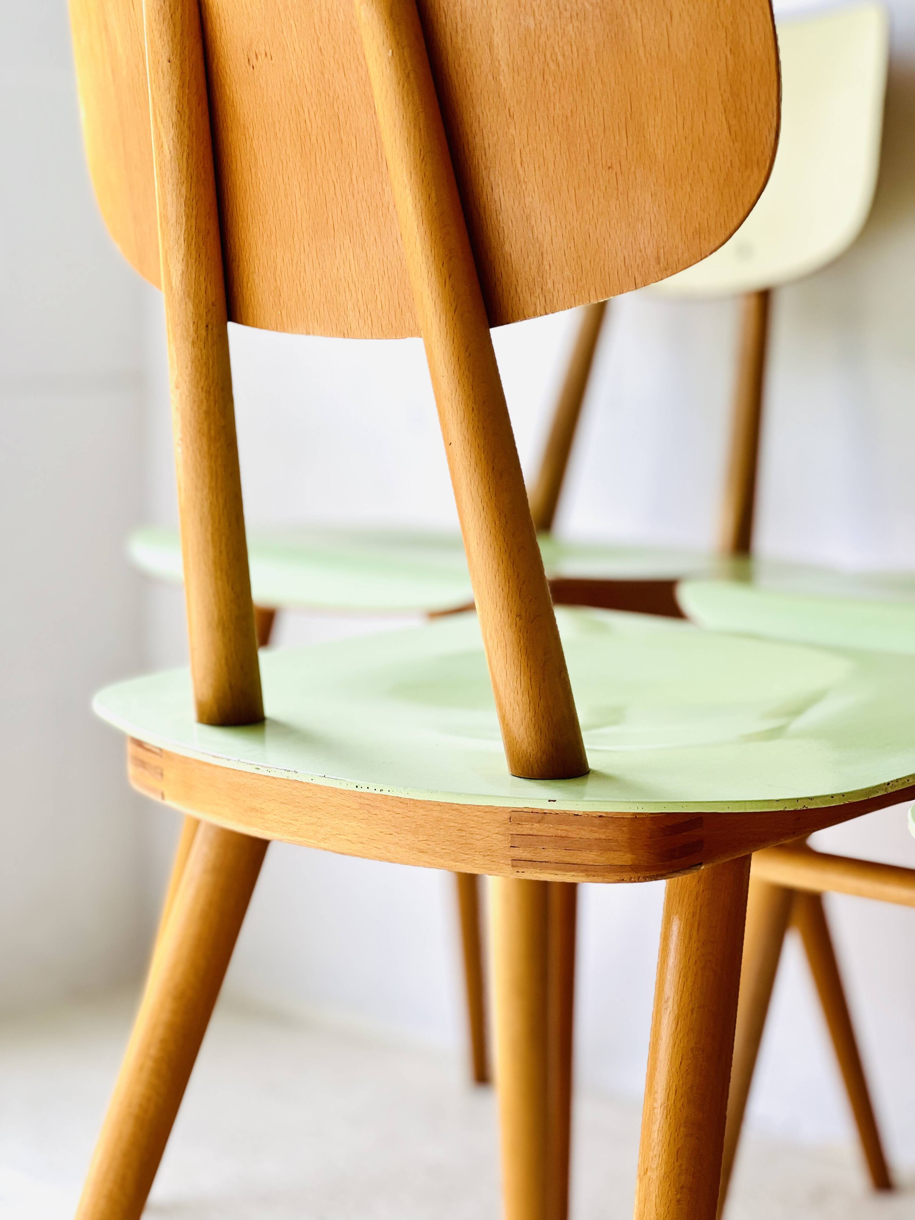 Vintage Bistro Kitchen Chairs from TON, 1960