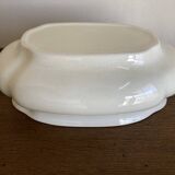 Neo-classical planter in ivory earthenware with XXL gadroons, 1950s
