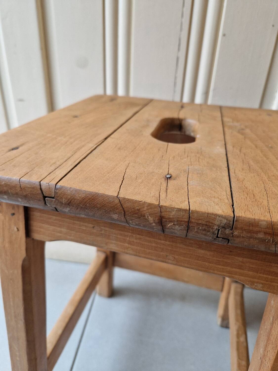 Antique vintage workshop stool