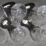 6 laccarat crystal champagne flutes model Cassino stamped