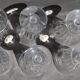 6 flutes à champagne en cristal de Baccarat modèle Cassino estampillées