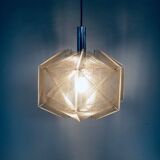 Vintage wire pendant lamp attributed to Paul Secon for Sompex, Germany, 1970s.