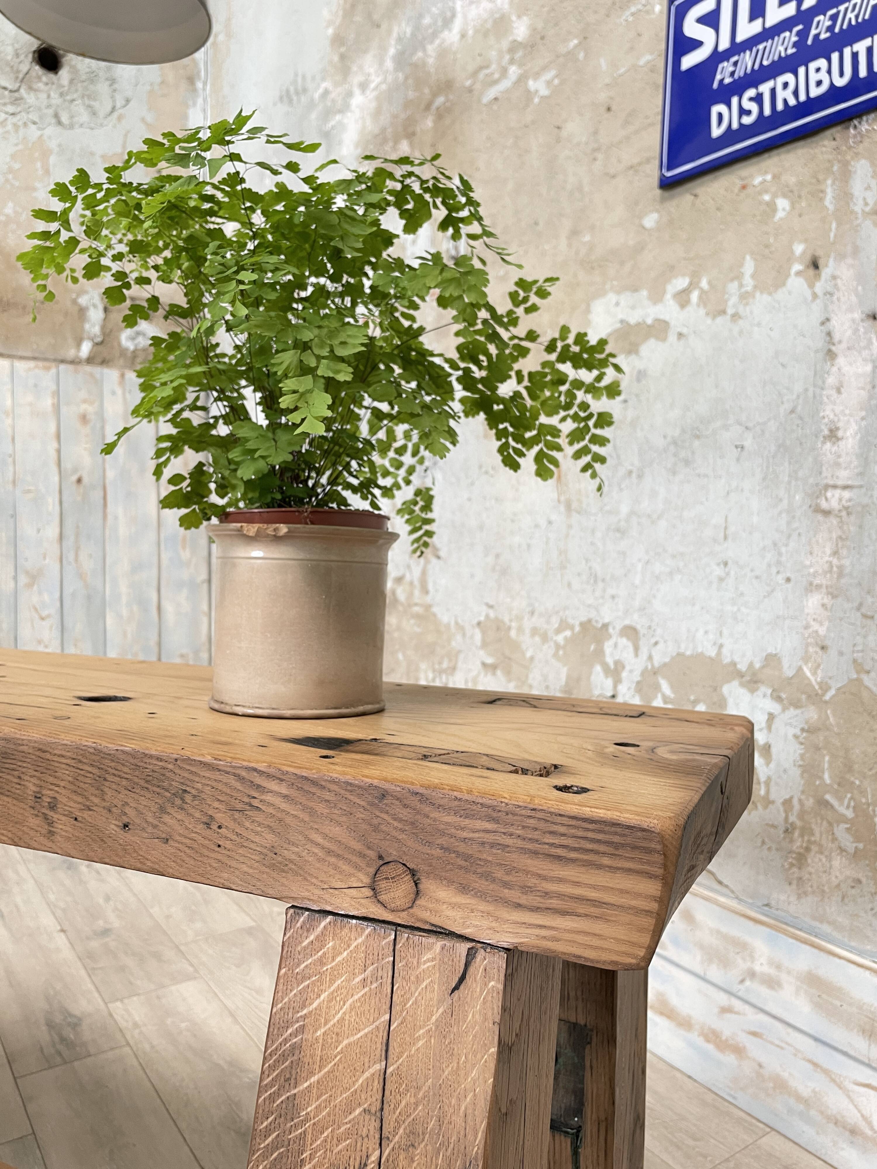Workshop workbench in solid oak