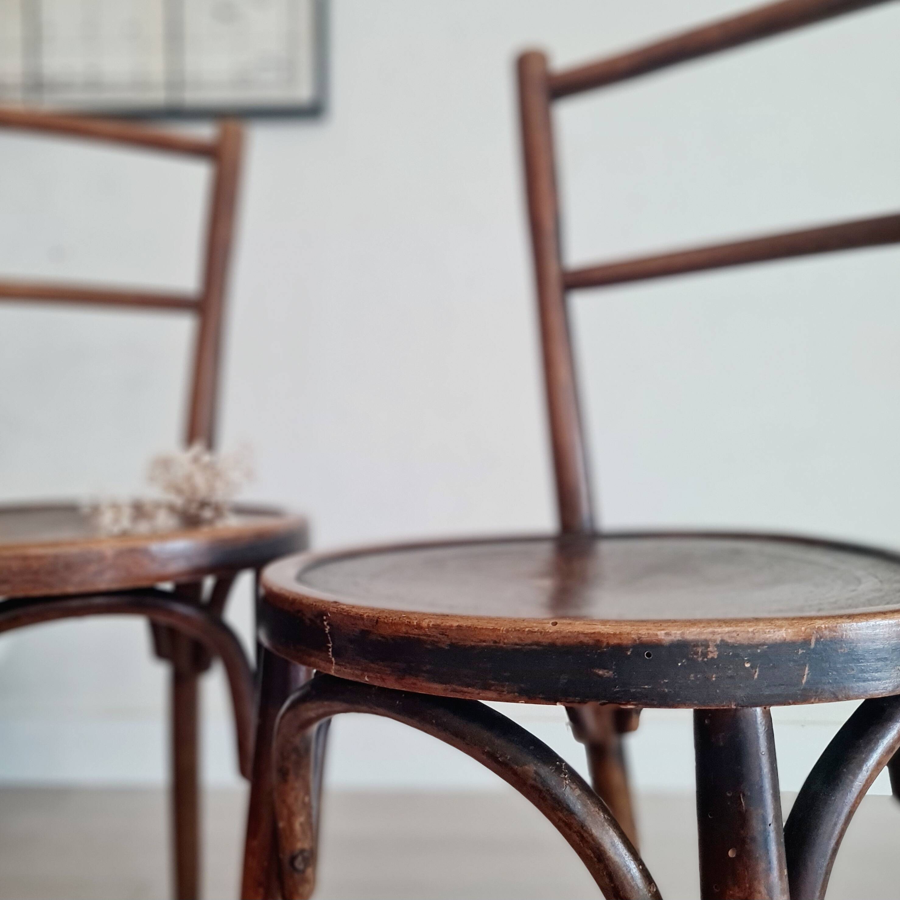 Chaises bistrot bois courbé