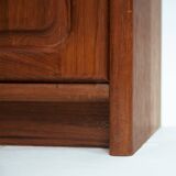 Danish teak Dyrlund credenza with visible joints, drawers and doors