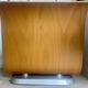 Vintage curved wooden magazine rack by Ligne Roset, 1970s.