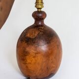 Monoxyle lamp base in elm burl, Anonymous craftsmanship, 1960s