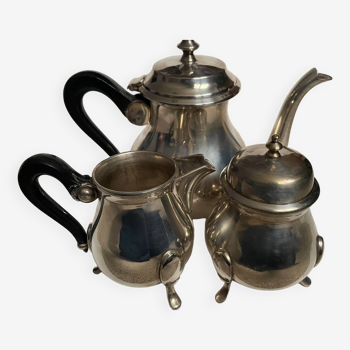 3-piece silver-plated tea set