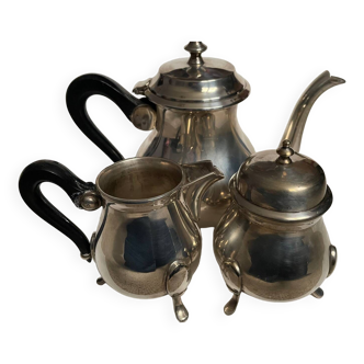 3-piece silver-plated tea set