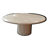 Omega circular coffee table natural travertine - 100cm D