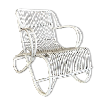 White rattan chair