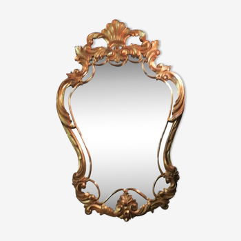 Louis XV style mirror in gilded wood - 113x69cm