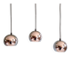Chrome metal Eyeball suspension trio, Space Age design, 1970.