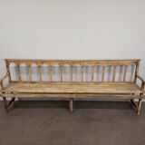 Patinated church pew