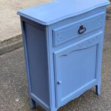 Vintage Louis XV style commode in grey-blue wood.