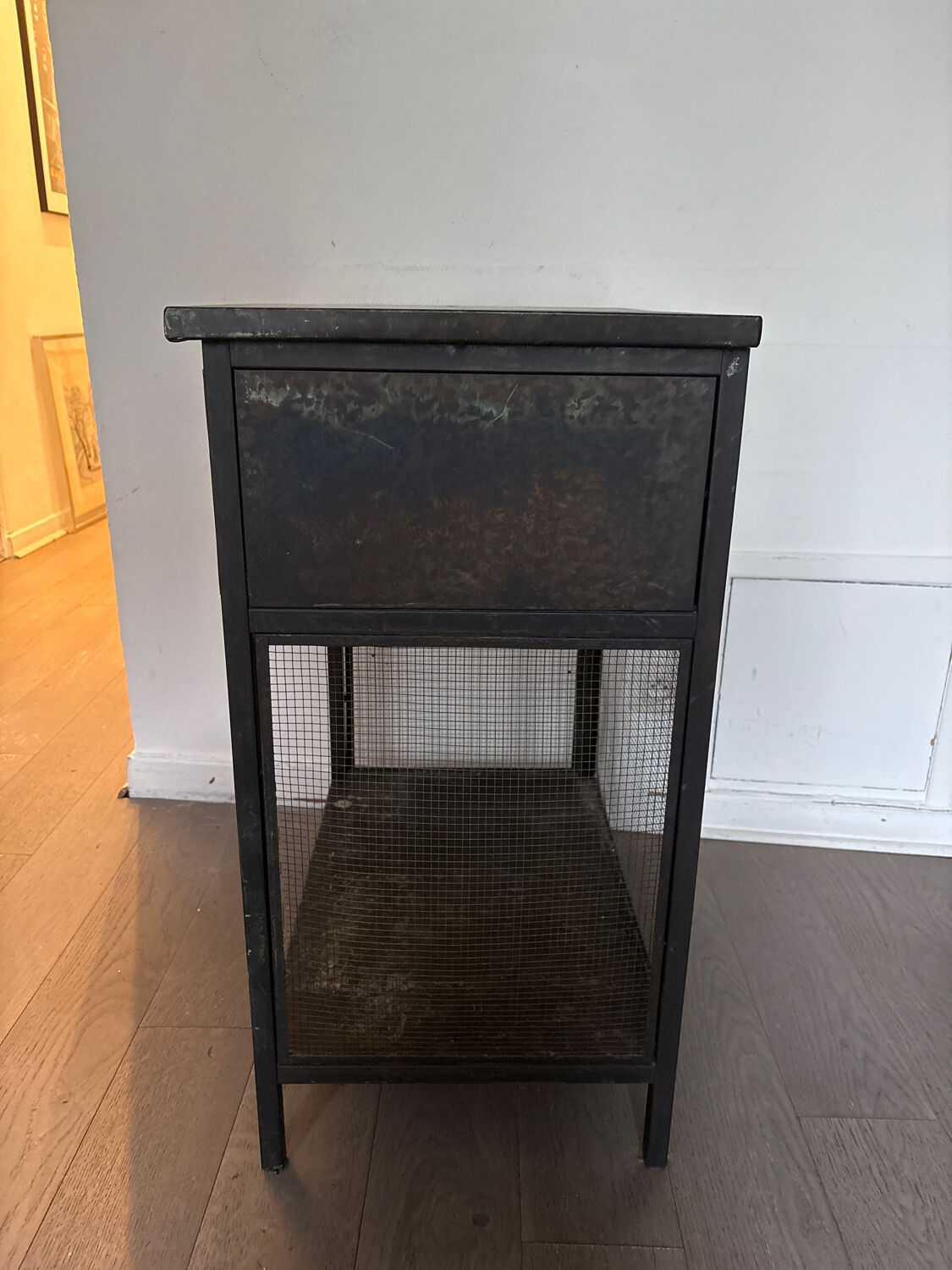 Small industrial chest of drawers