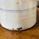 Blue checkered enamel jug - and its basin