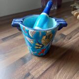 Longwy enamel pestle and mortar