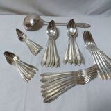 37-piece silver-plated Art Deco cutlery set