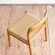 Chaise de salle à manger modèle 75 par Niels O. Møller en chêne avec corde