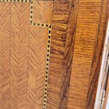 Commode sauteuse Louis XVI en marqueterie 19ème