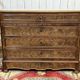 Napoleon III commode in mahogany, oak and with a fine white marble top, late 19th century.