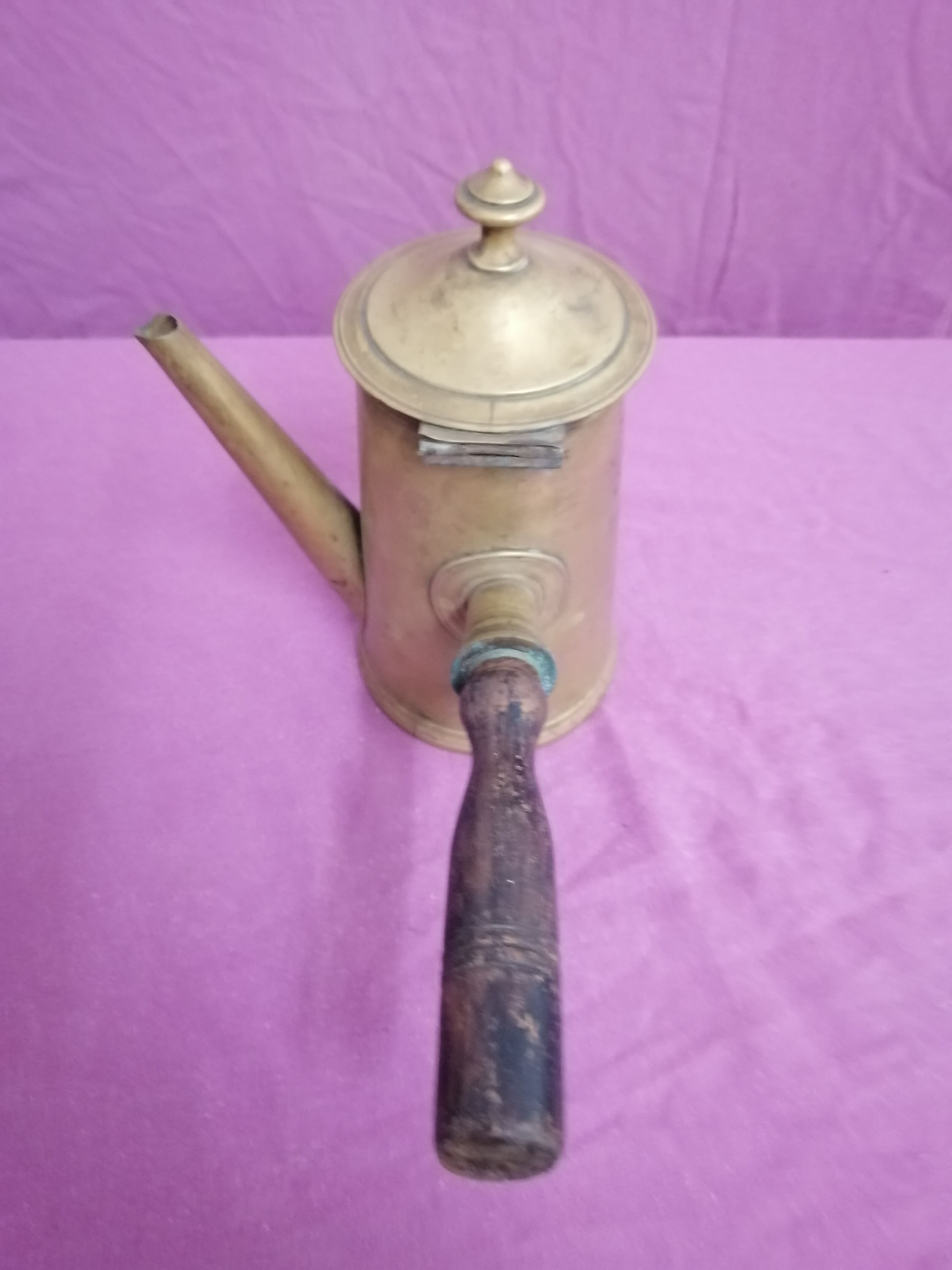 Vintage brass chocolatiere 1900