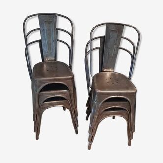 Lot de 6 ancienne chaises Tolix 1950