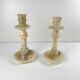 Pair of alabaster candlesticks, 20th century
