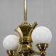 Art Deco Brass and Glass Chandelier by Gocar, 1910s, Restored