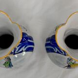Paire de vases en faïence de quimper - fin xixe