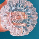 Chiseled bohemian crystal ashtray