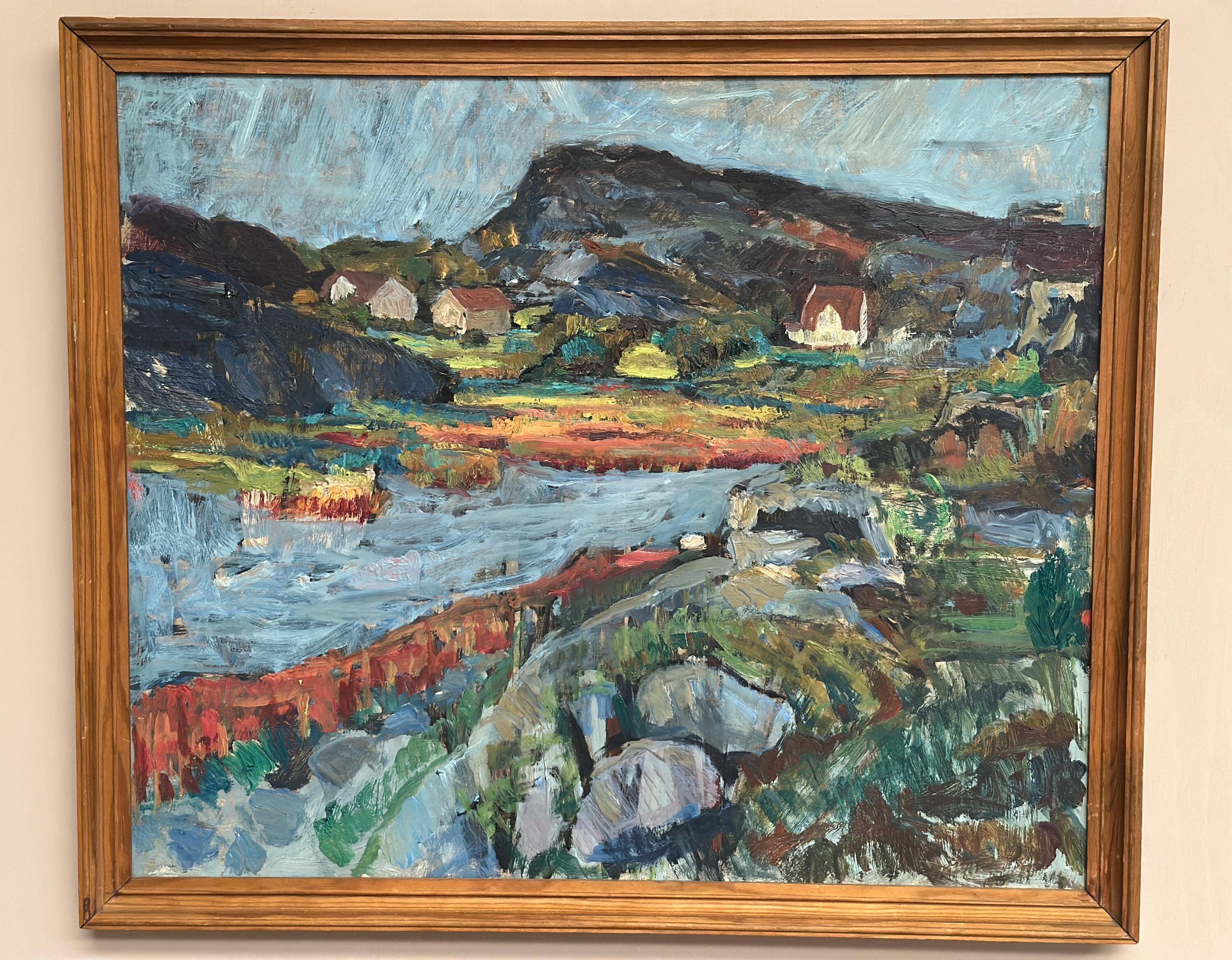 Swedish Oil On Canvas – “Serene Landscape” By Karl Otto Kellgren