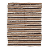 Brown & Beige Striped Turkish Kilim Rug, 133x170Cm