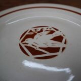 Iron earth fruit bowl Salins "Colibri" France