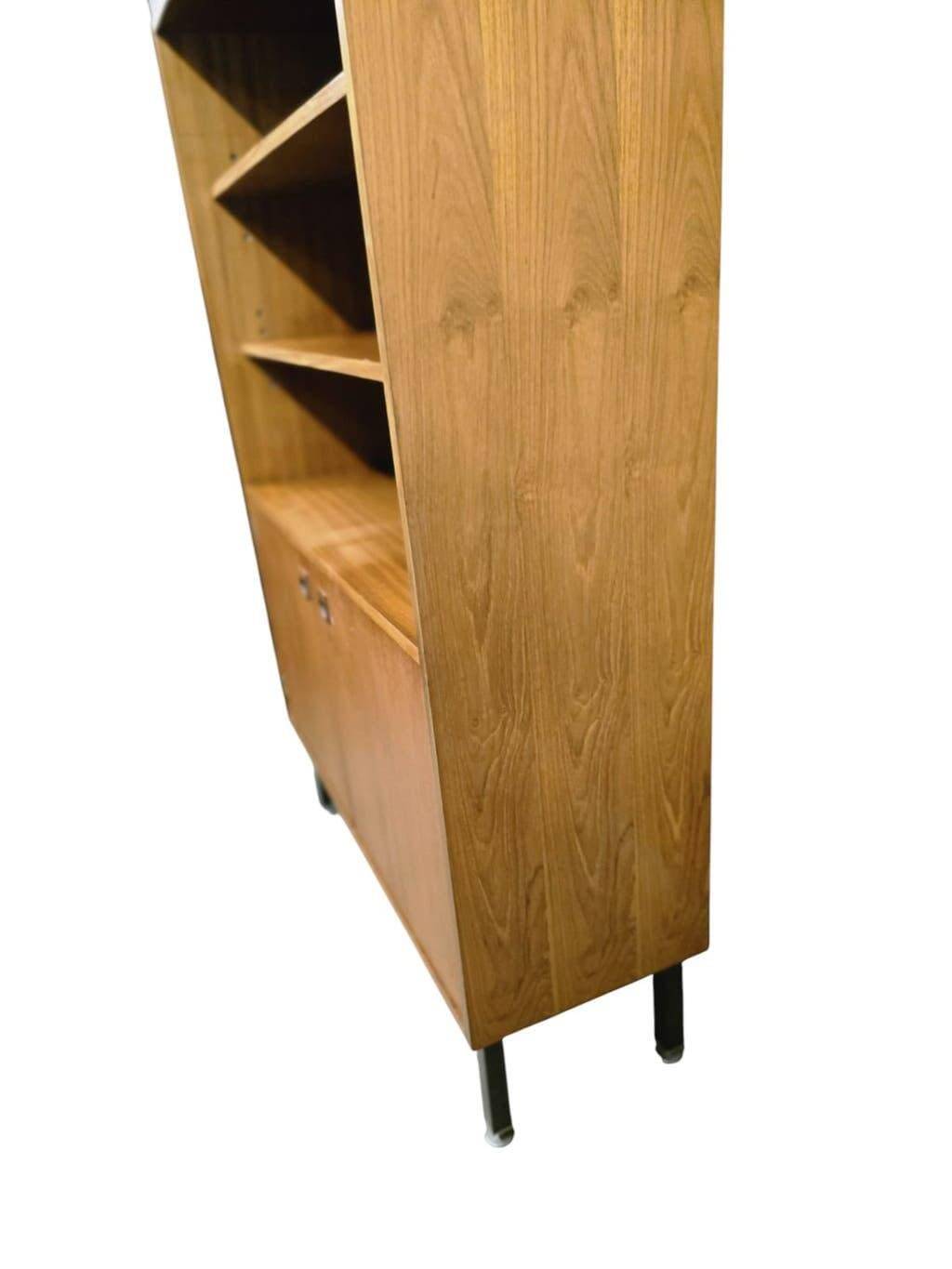 Bibliothèque / vitrine vintage en bois MDK