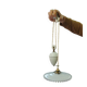 Vintage suspension, raised and lowered opaline porcelain.