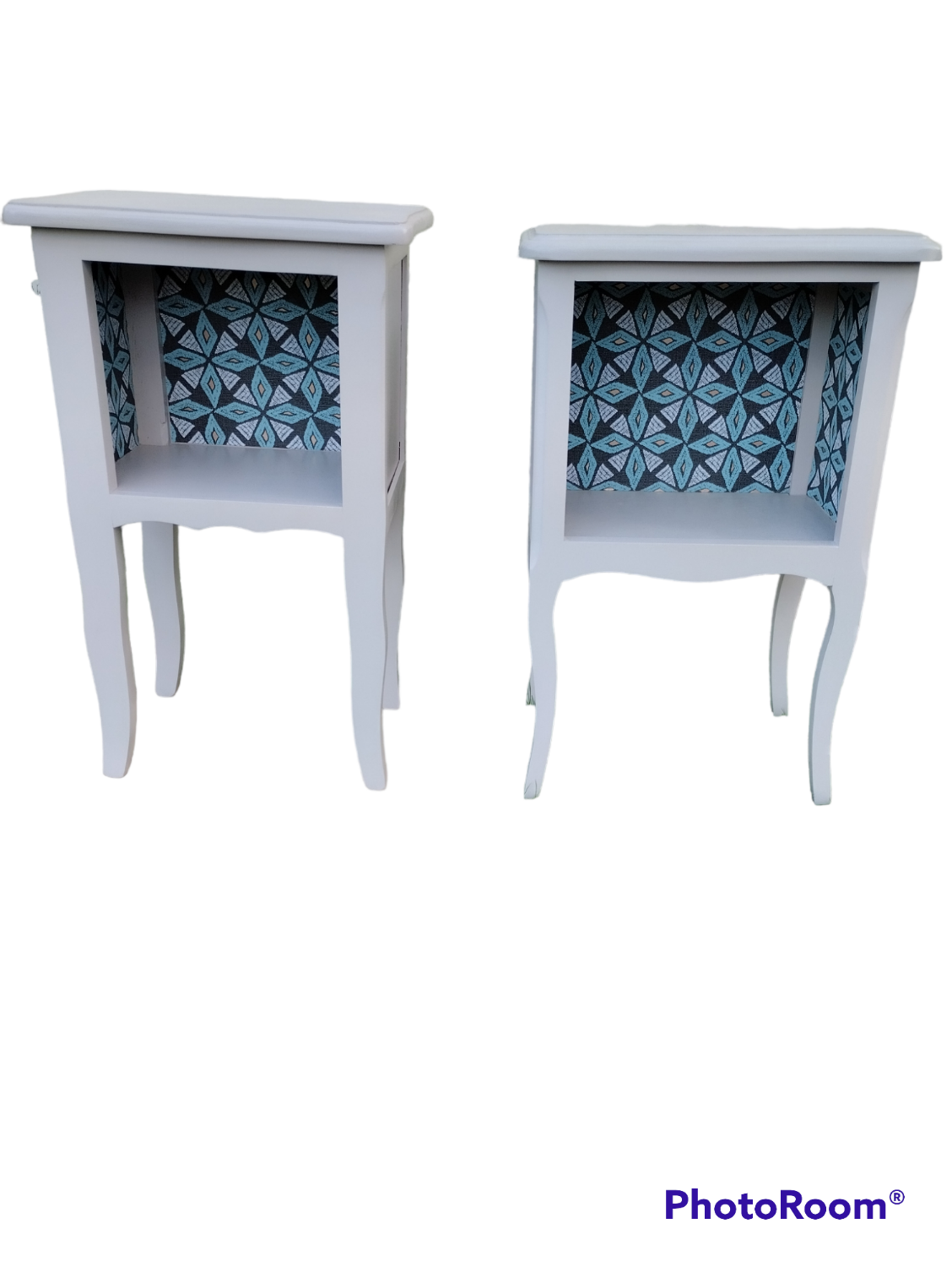 Taupe grey bedside tables