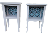 Taupe grey bedside tables