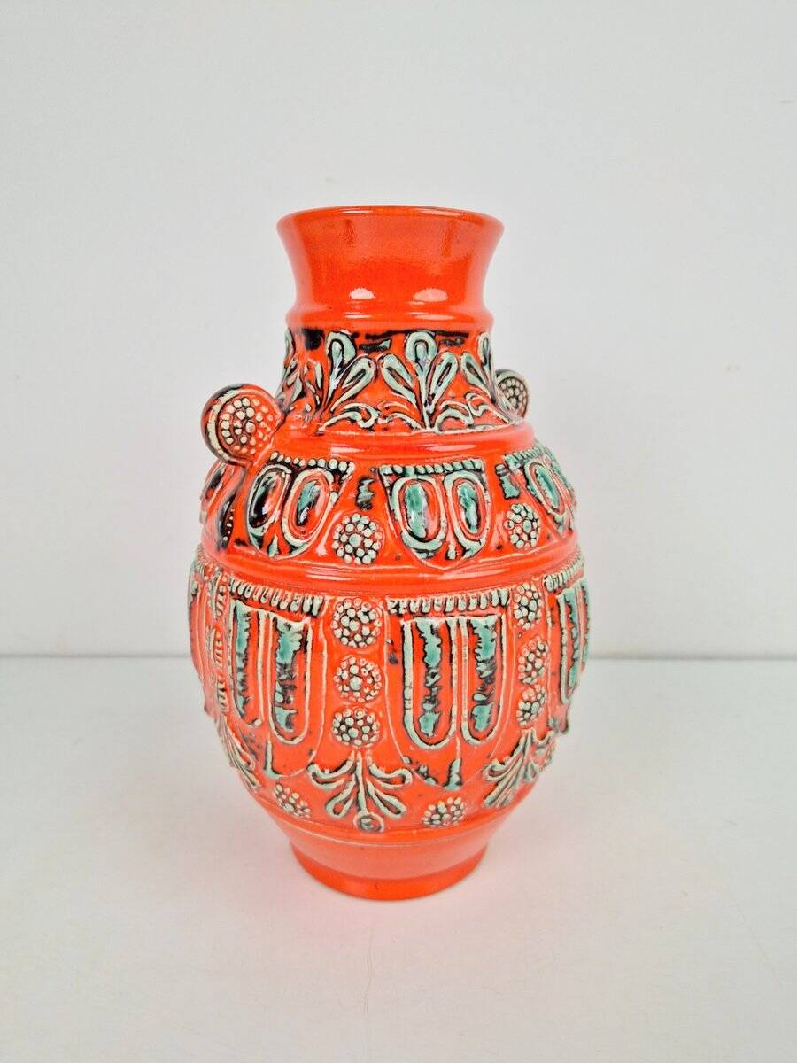 Vintage Fat Lava 1590 Vase in Ceramic from Jasba, West-Germany, 1970s