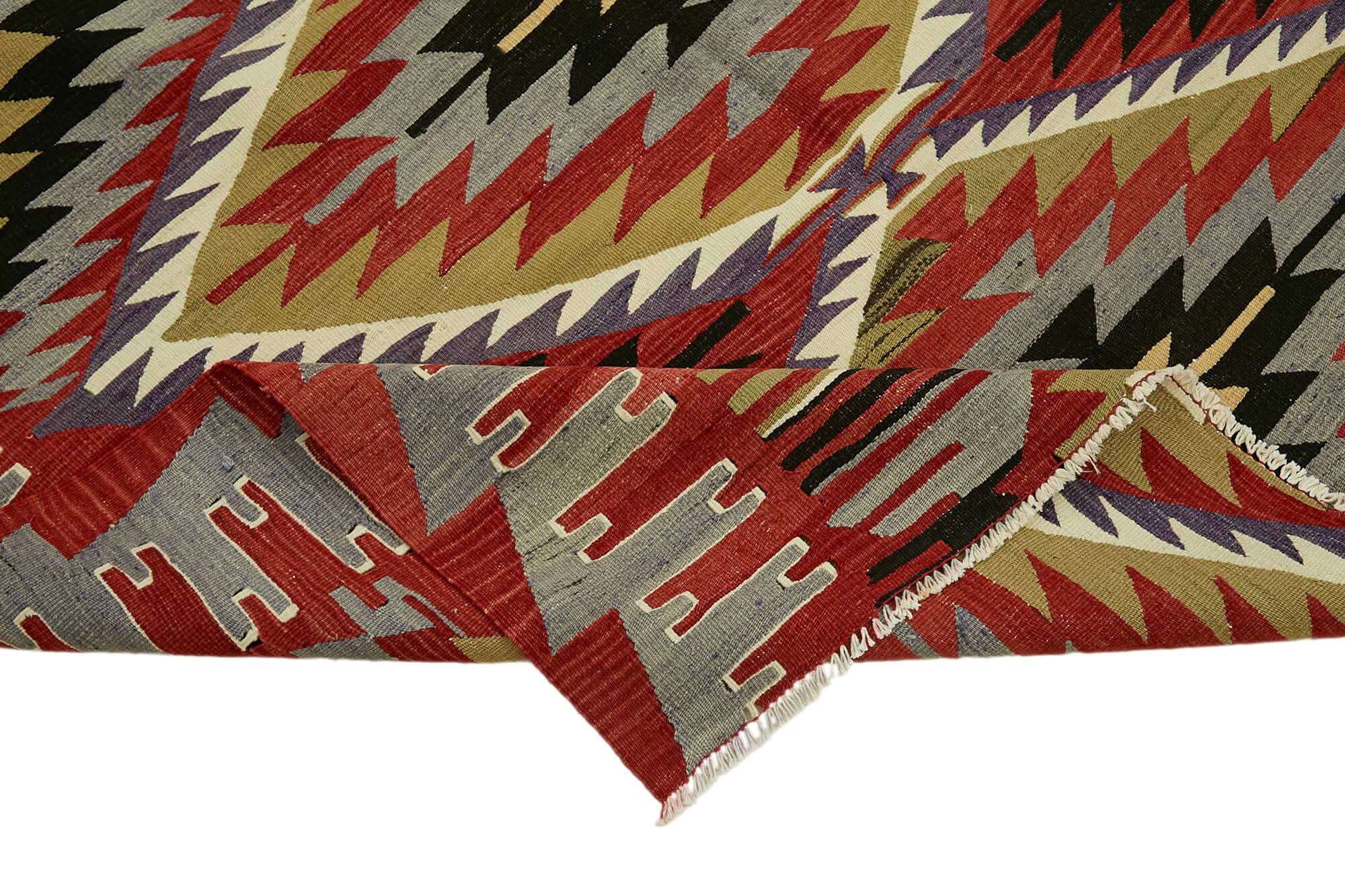 Turkish Handmade Vintage Anatolian Kilim 150 cm x 297 cm