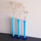 Vintage tall handblown orchid vases in azure blue by Artur Percy for Gullaskruf, 1970s, set of 3